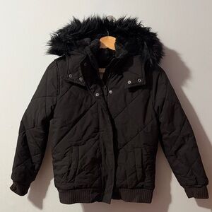 Abercrombie Girls Black Puffer Jacket sz 11/12
